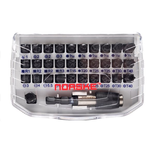 Norske Screwdriver Bit Set with Bit Holder - 32-Piece