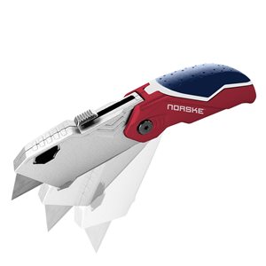 Norske 3-Blade Auto-Load Folding Retractable Utility Knife