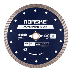 Norske 7-in Wet Or Dry Cut Turbo Diamond Blade
