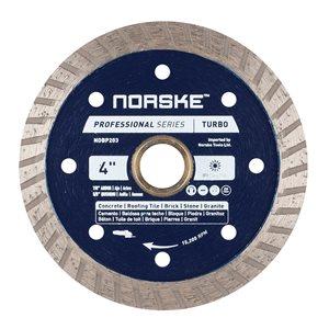 Norske 4-in Wet Or Dry Cut Turbo Diamond Blade