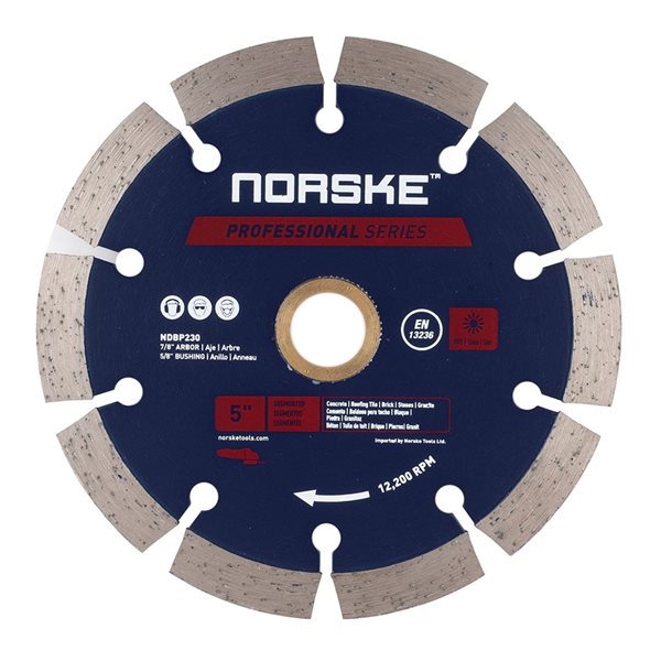 Norske 5-in Dry Cut Only Segmented Diamond Blade