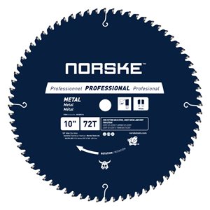 Norske 10-in 72-Tooth Dry Cut Only Tungsten Carbide-Tipped Steel Circular Saw Blade