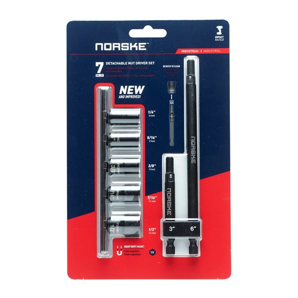 Norske Detachable Nut Driver Set - 7-Piece