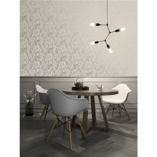 Superfresco Milan 56-sq. ft. Taupe and Gold Vinyl Textured Abstract Unpasted Paste the Paper Wallpaper