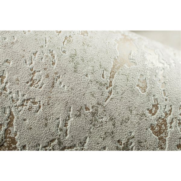 Superfresco Milan 56-sq. ft. Taupe and Gold Vinyl Textured Abstract Unpasted Paste the Paper Wallpaper