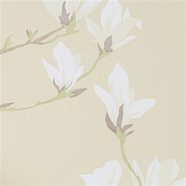 Laura Ashley Country Charm 56-sq. ft. Magnolia Grove Natural Non-Woven Floral Unpasted Paste the Wall Wallpaper