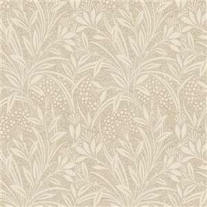 Laura Ashley Country Charm 56-sq. ft. Barley Natural Non-Woven Floral Unpasted Paste the Wall Wallpaper