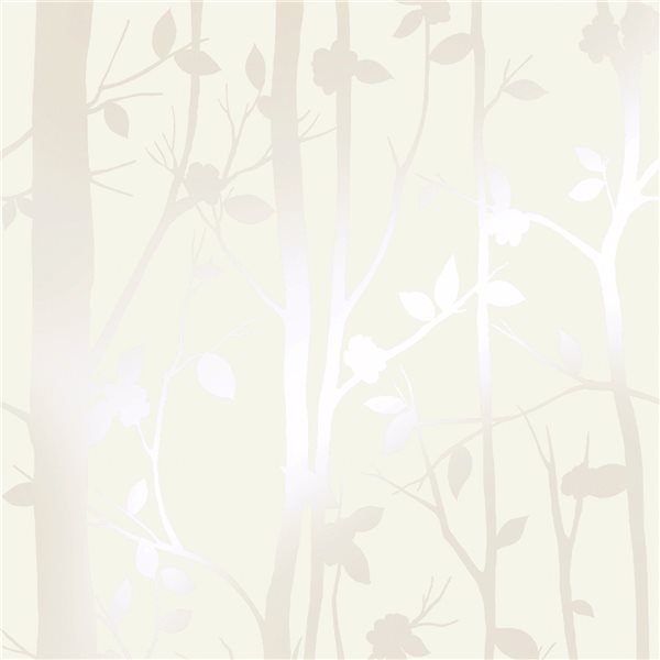 Laura Ashley Country Charm 56-sq. ft. Cottonwood Pearlescent White Non-Woven Unpasted Paste the Wall Wallpaper