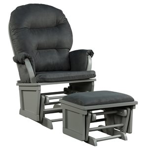 Costway Modern Dark Grey Rocking Chair - Set of 2