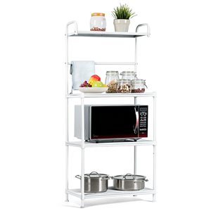 Costway White Metal 4-Tier Baker's Rack