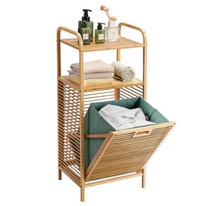 Costway 6-Piece Count Bamboo Laundry Hamper