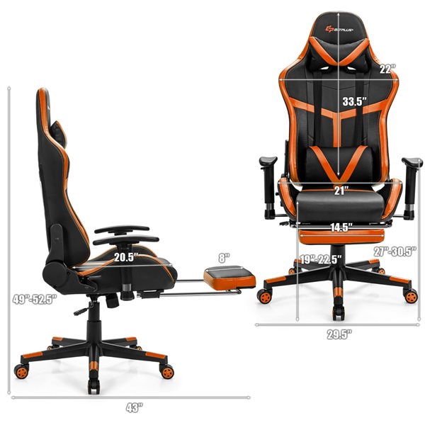 Gtracing gaming chair orange hot sale