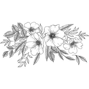 Love Karla 25-in x 53-in Love Karla Designs Wild Blossoms Wall Decal