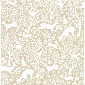 Papier peint autocollant crème d'inspiration scandinave par NuWallpaper de 30,75 pi²