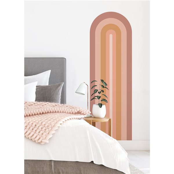 WallPops 23-in x 70-in Retro Rainbow Archway Decal