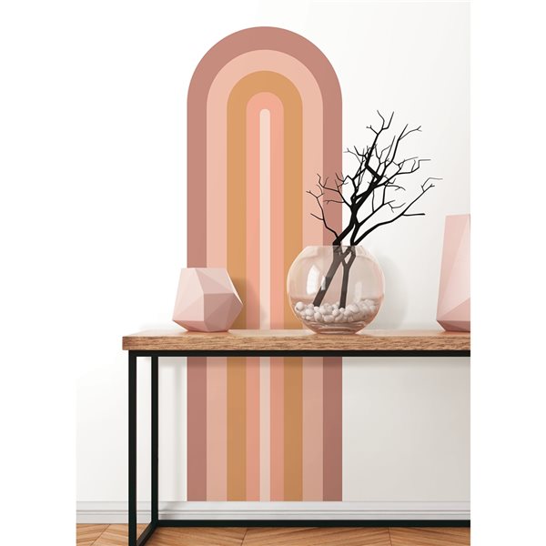 WallPops 23-in x 70-in Retro Rainbow Archway Decal