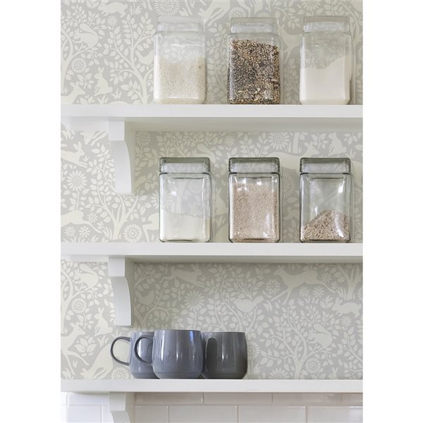 Papier peint autocollant gris d'inspiration scandinave par NuWallpaper de 30,75 pi²