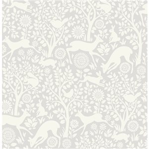 Papier peint autocollant gris d'inspiration scandinave par NuWallpaper de 30,75 pi²