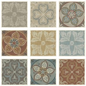 WallPops 27-pack Brown Bohemian Style 4-in X 4-in Decal Kit