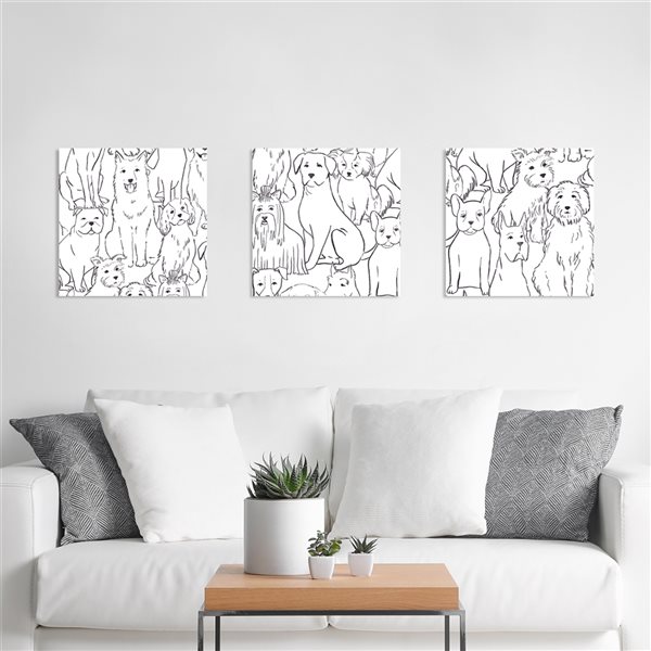 WallPops 11.2-in x 35.6-in Puppy Love 3D Foam Wall Art