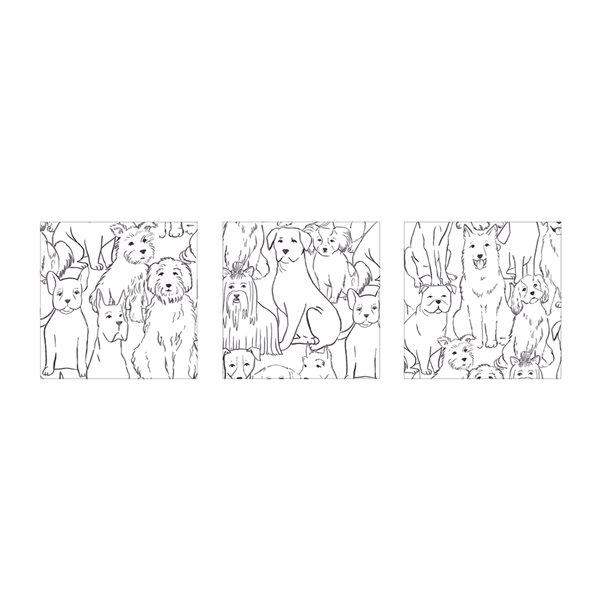 WallPops 11.2-in x 35.6-in Puppy Love 3D Foam Wall Art