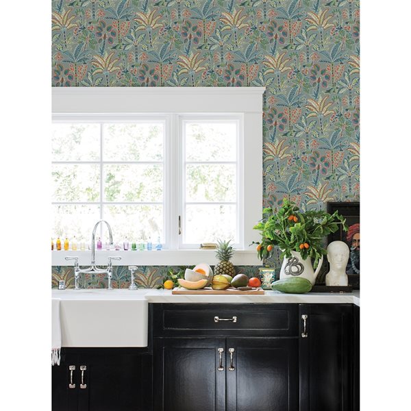 NuWallpaper 30.75-sq. Ft. Multicolor Vinyl Ivy/vines Self-adhesive Peel and Stick Wallpaper