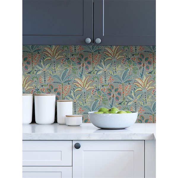 NuWallpaper 30.75-sq. Ft. Multicolor Vinyl Ivy/vines Self-adhesive Peel and Stick Wallpaper