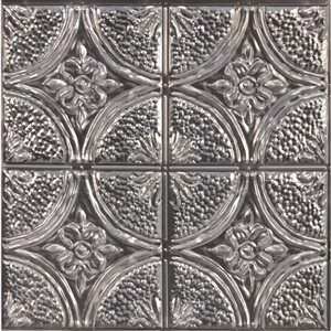 InHome 4-pack Silver 10-in X 10-in Metallic Peel and Stick Backsplash Tiles