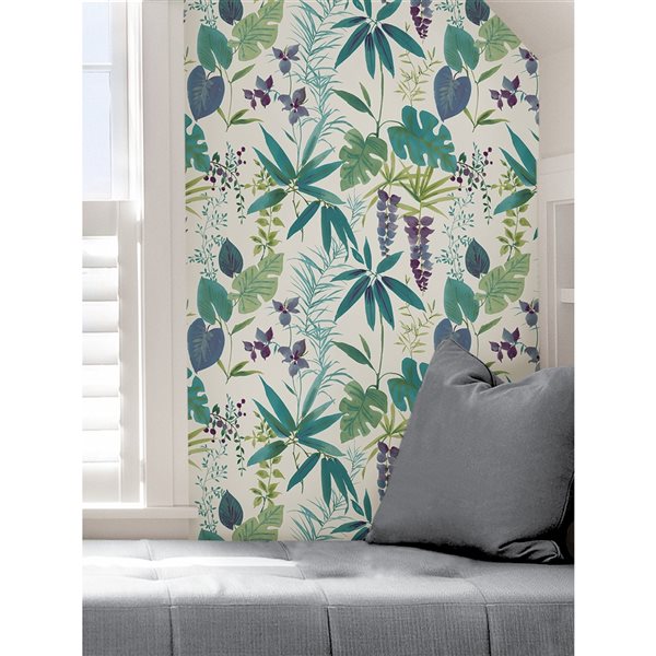 NuWallpaper 30.75-sq. Ft. Green Vinyl Ivy/vines Self-adhesive Peel and Stick Wallpaper