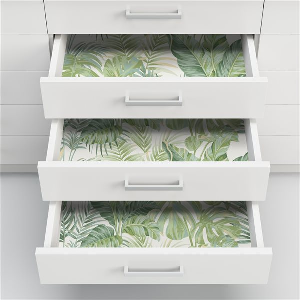 Papier peint autocollant botanique vibrante avec un style tropical par NuWallpaper de 30,75 pi²