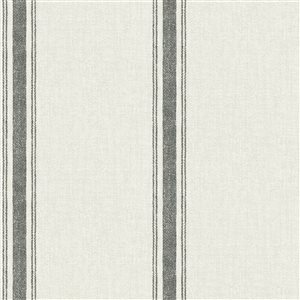 Papier peint autocollant gris d'inspiration country avec un aspect tissé par NuWallpaper de 30,75 pi²