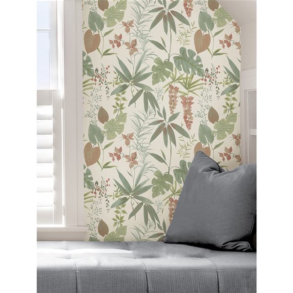 NuWallpaper 30.75-sq. Ft. Multicolor Vinyl Ivy/vines Self-adhesive Peel and Stick Wallpaper