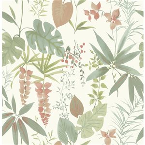 NuWallpaper 30.75-sq. Ft. Multicolor Vinyl Ivy/vines Self-adhesive Peel and Stick Wallpaper