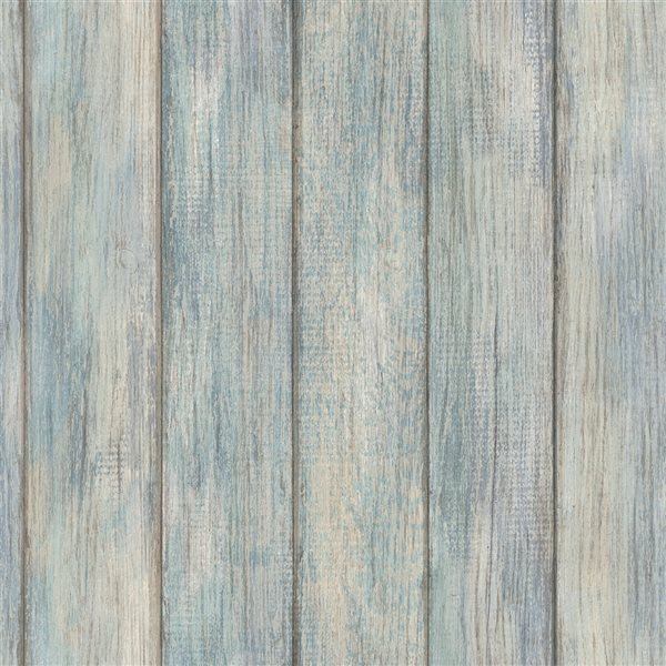 InHome . Ft. Blue Vinyl Textured Wood 3D Self-adhesive Peel and Stick  Wallpaper NHS3710 | RONA