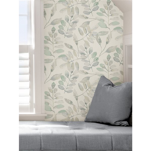 Papier peint autocollant floral en vinyle texturé par InHome de 28,6 pi²