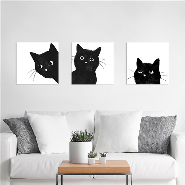 WallPops 11.2-in x 35.6-in Cats Meow 3D Foam Wall Art