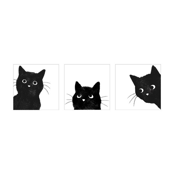 WallPops 11.2-in x 35.6-in Cats Meow 3D Foam Wall Art