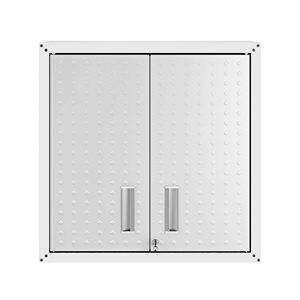 Manhattan Comfort Fortress 30-in W x 30.3-in H x 12.5-in D White Steel Freestanding/Wall Mount Garage Cabinet