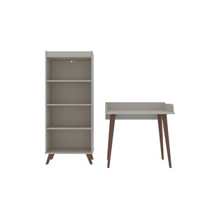 Manhattan Comfort Hampton 2-Piece Off-White Composite Modern/Contemporary Home Office Furniture Set