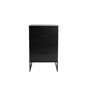 Manhattan Comfort Lexington Black 4-Drawer Standard Dresser
