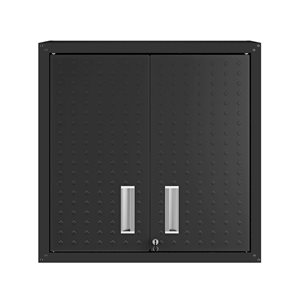 Manhattan Comfort Fortress 30-in W x 30.3-in H x 12.5-in D Charcoal Grey Steel Freestanding/Wall Mount Garage Cabinet