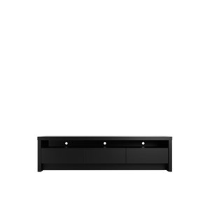 Manhattan Comfort Sylvan 70.86-in W Black Composite TV Cabinet