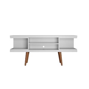 Meuble-télévision en composite blanc mat Utopia par Manhattan Comfort de 53,14 po l.