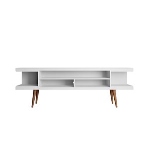 Meuble-télévision en composite blanc mat Utopia par Manhattan Comfort de 70,47 po l.