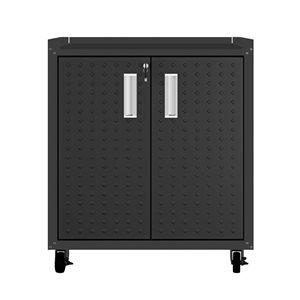 Manhattan Comfort Fortress 30.3-in W x 31.5-in H x 18.2-in D Steel Charcoal Grey Freestanding Garage Cabinet
