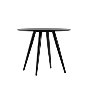 Table de salle à manger ronde en composite noir Athena par Manhattan Comfort avec base en composite noir