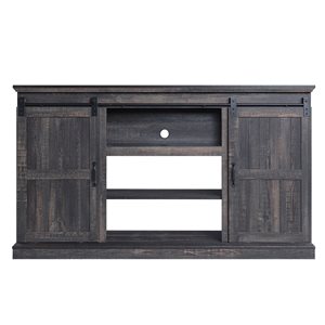 Meuble-télévision en composite brun foncé Myrtle par Manhattan Comfort de 60 po l.