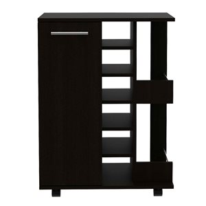 FM Furniture Tennessee Black Composite Bar Cabinet