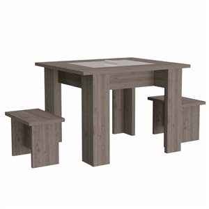 FM Furniture Sebring Light Grey Rectangular Kid's Play Table (Set of 2 Chairs)