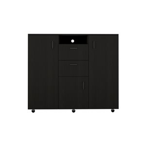 FM Furniture Sicilia Black 2-Drawer Combo Dresser